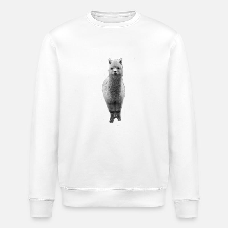 alpaca | Alpacas - Stanley/Stella ROLLER Unisex Organic Sweatshirt - white