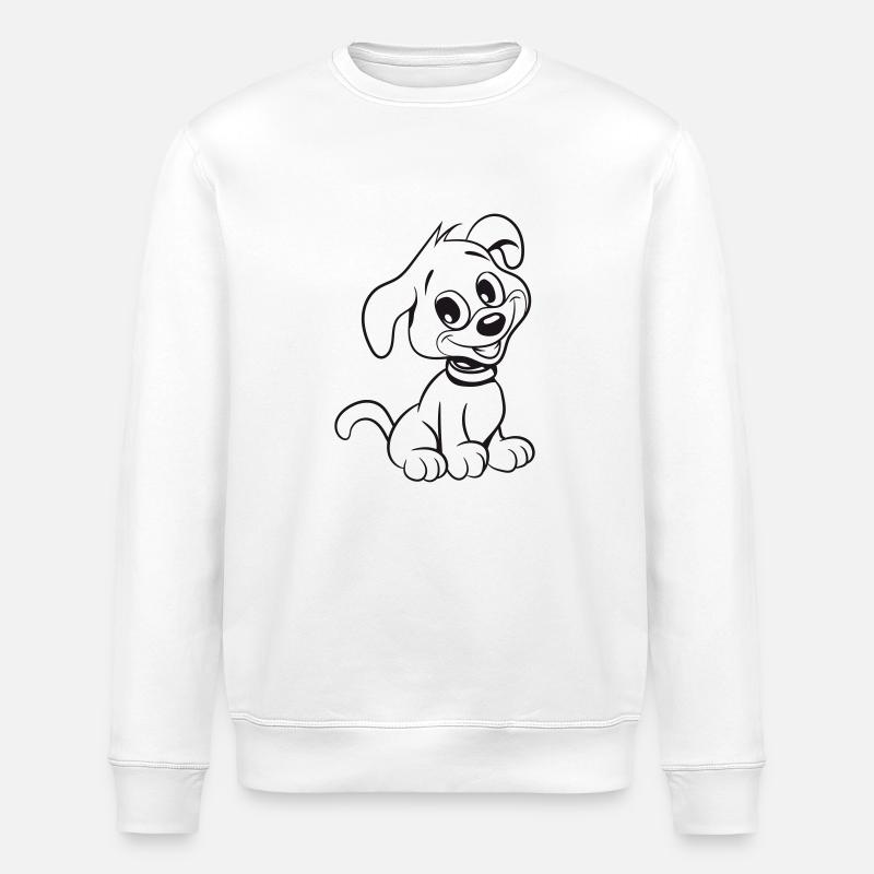Hund jung welpe - Stanley/Stella Unisex Bio-Sweatshirt ROLLER - Weiß