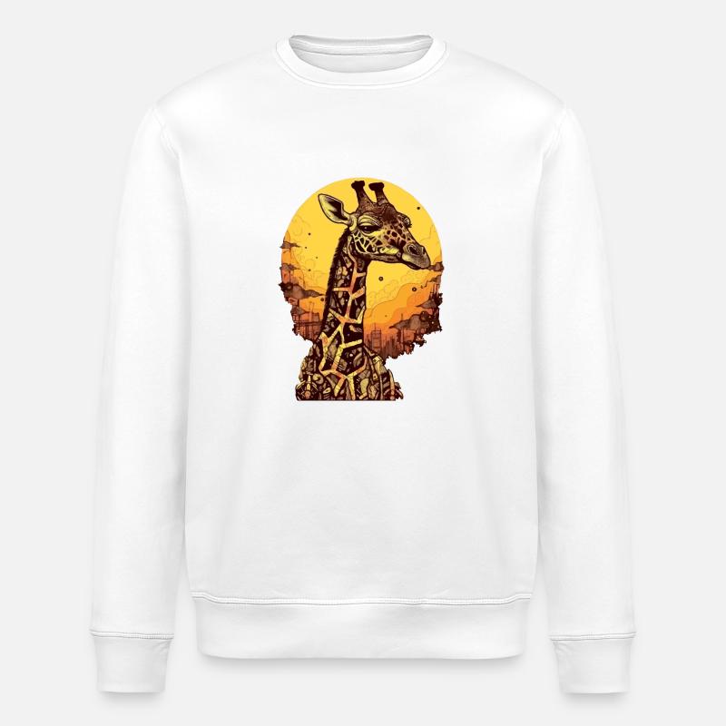 Doudou la girafe - Sweat bio ROLLER Stanley/Stella Unisexe - blanc