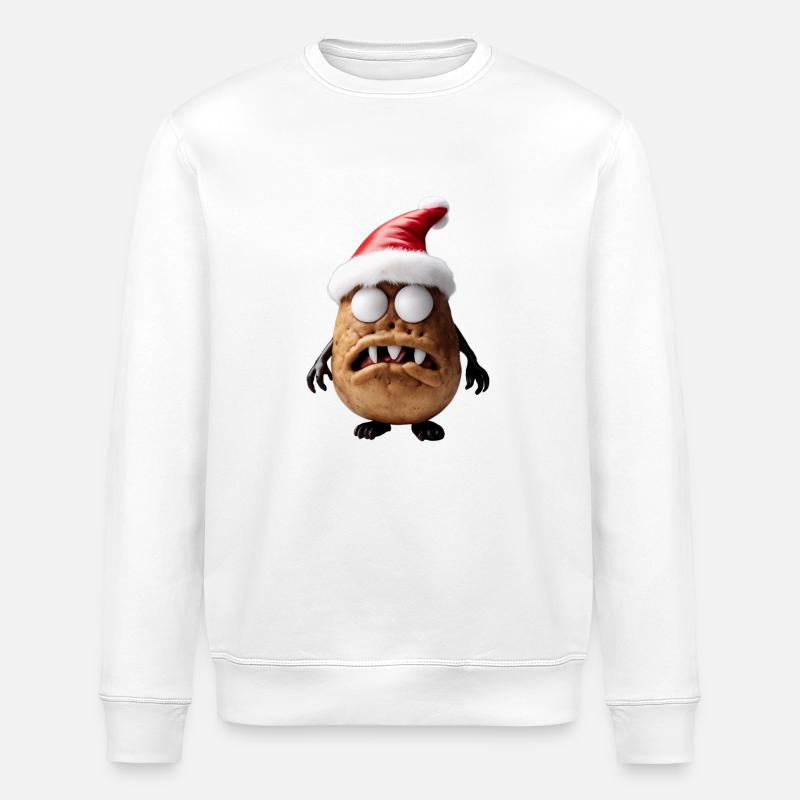 Weihnachtsmann Monster Kartoffel - Stanley/Stella Unisex Bio-Sweatshirt ROLLER - Weiß