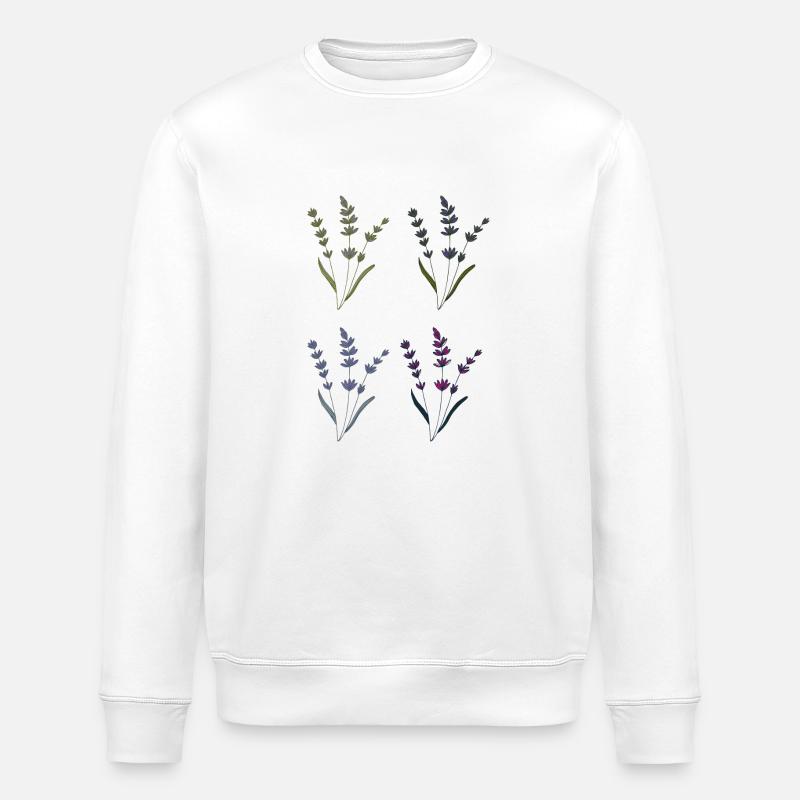 lavender - Stanley/Stella ROLLER Unisex Organic Sweatshirt - white