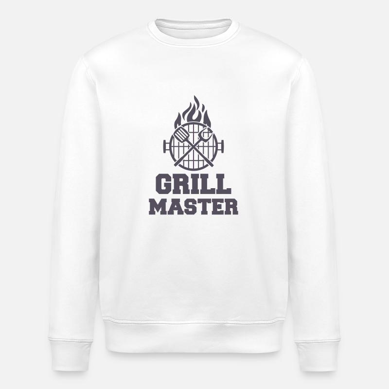 Grill Master BBQ - Stanley/Stella ROLLER Unisex Organic Sweatshirt - white