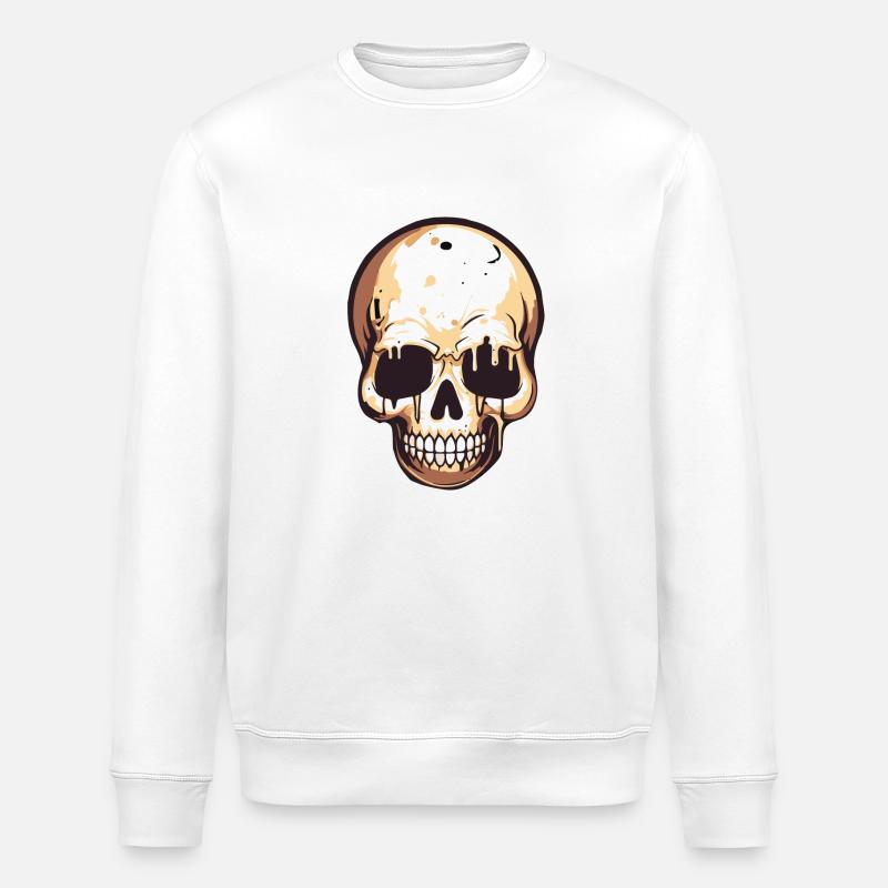 Skull - Stanley/Stella ROLLER Unisex Organic Sweatshirt - white