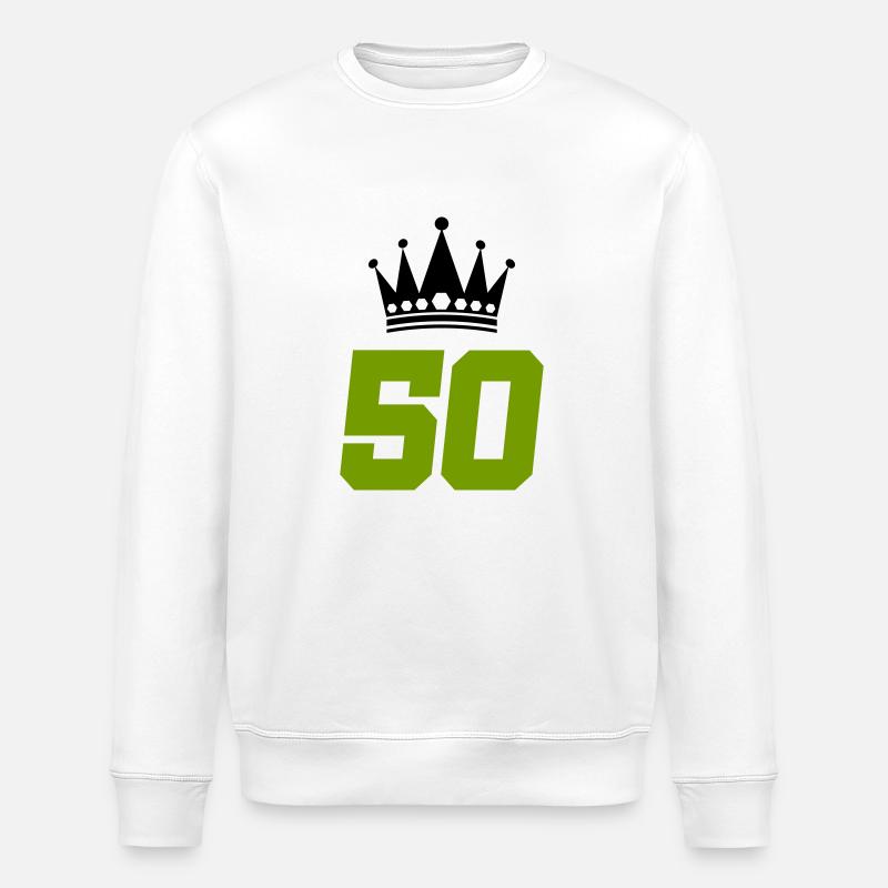 50 krone - Stanley/Stella Unisex Bio-Sweatshirt ROLLER - Weiß