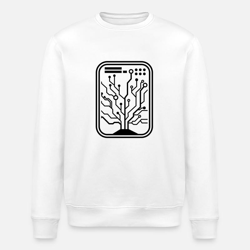 Micro-puce - Sweat bio ROLLER Stanley/Stella Unisexe - blanc