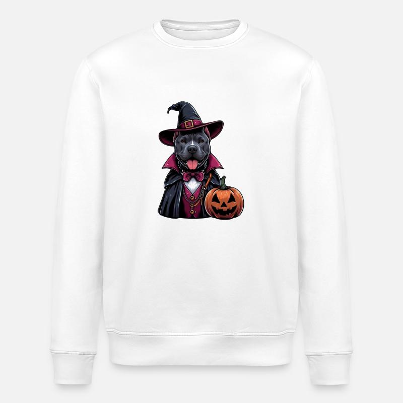 Pitbull costumé Halloween - Sweat bio ROLLER Stanley/Stella Unisexe - blanc