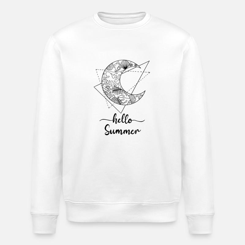 Hello Summer - Stanley/Stella ROLLER Unisex Organic Sweatshirt - white