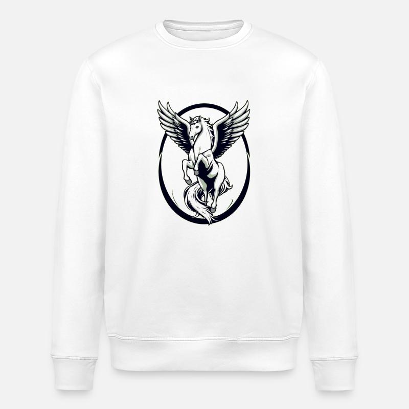 Pégase blanc froid - Sweat bio ROLLER Stanley/Stella Unisexe - blanc