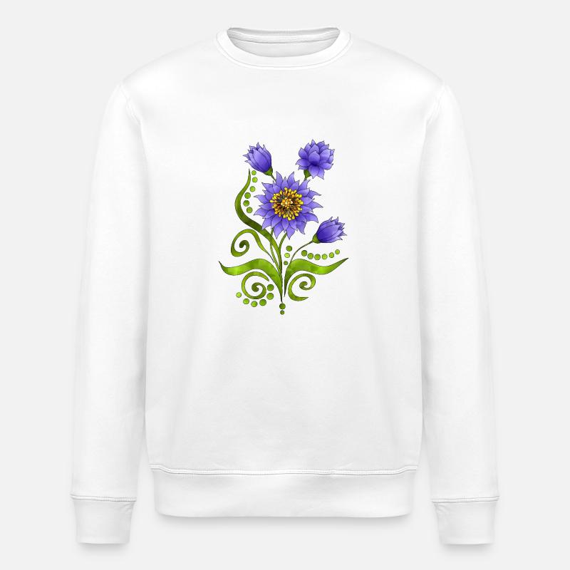 Fleur - Sweat bio ROLLER Stanley/Stella Unisexe - blanc