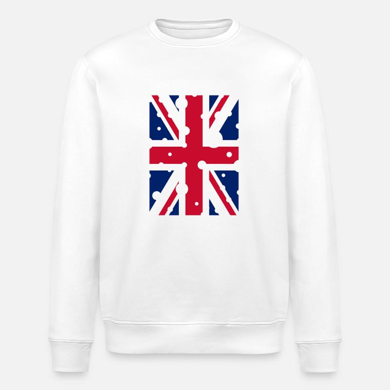 Englische Flagge - Stanley/Stella Unisex Bio-Sweatshirt ROLLER - Weiß