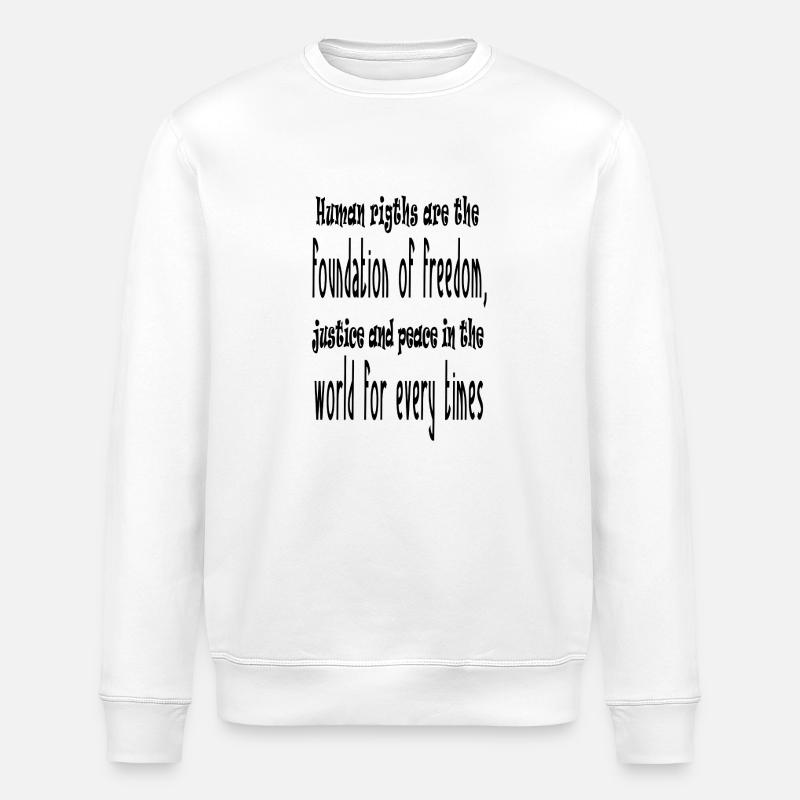 Menschenrechte - Stanley/Stella Unisex Bio-Sweatshirt ROLLER - Weiß