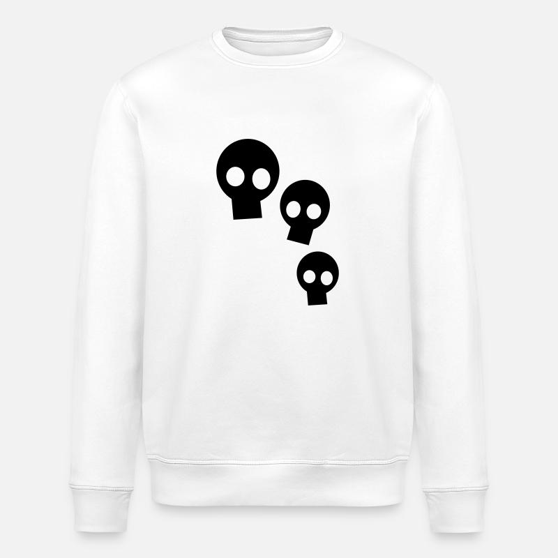 Three Skulls - Stanley/Stella Unisex Bio-Sweatshirt ROLLER - Weiß