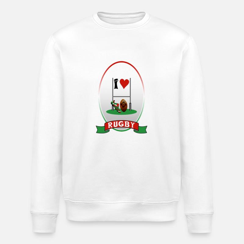 rugby - Stanley/Stella ROLLER Unisex Organic Sweatshirt - white