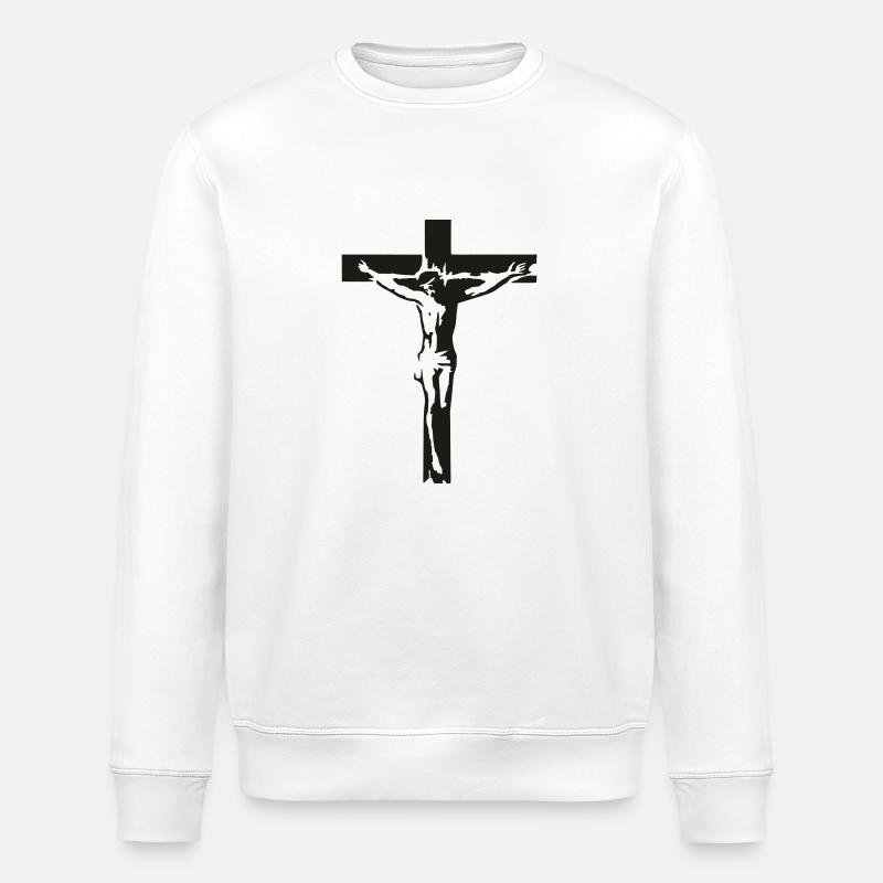 Jesus 02 - Stanley/Stella Unisex Bio-Sweatshirt ROLLER - Weiß