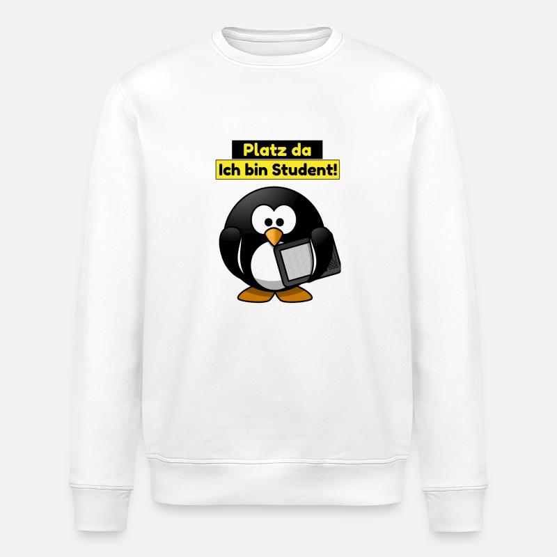 Platz da ich bin Student - Stanley/Stella Unisex Bio-Sweatshirt ROLLER - Weiß