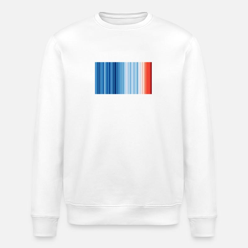 Climate Change - Show your stripes - Stanley/Stella ROLLER Unisex Organic Sweatshirt - white
