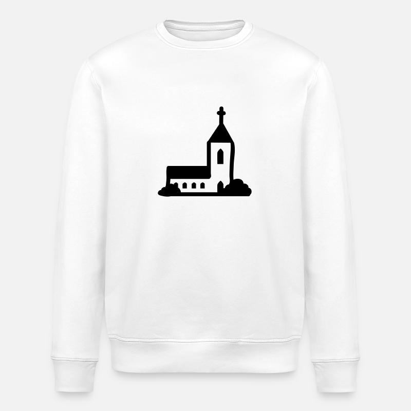 Kirche - line - Stanley/Stella Unisex Bio-Sweatshirt ROLLER - Weiß
