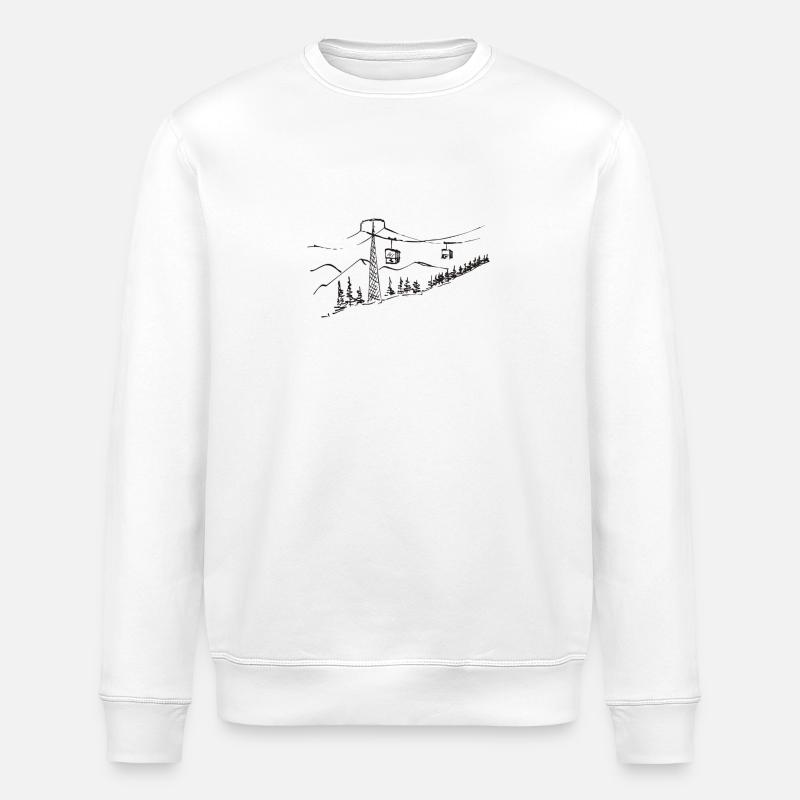 Seilbahn - Stanley/Stella Unisex Bio-Sweatshirt ROLLER - Weiß