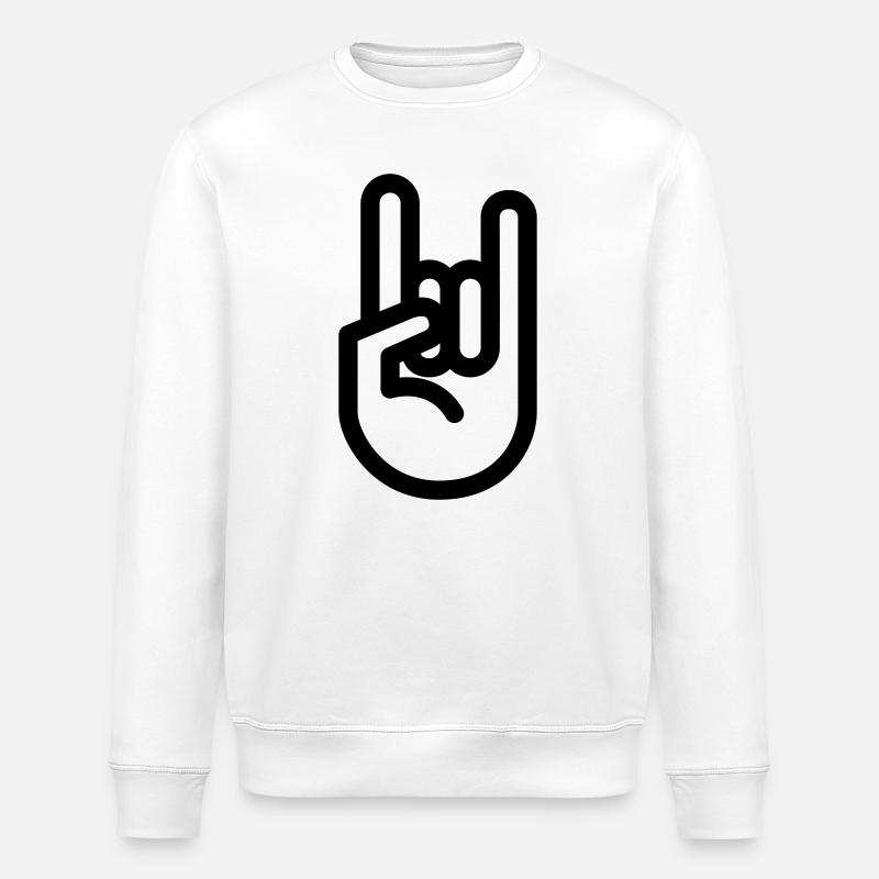 hand rock - Stanley/Stella Unisex Bio-Sweatshirt ROLLER - Weiß