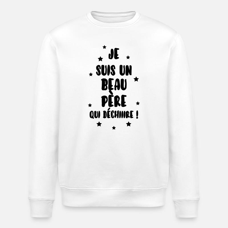 Stiefvater / Stiefmutter / Ehe / Familie - Stanley/Stella Unisex Bio-Sweatshirt ROLLER - Weiß