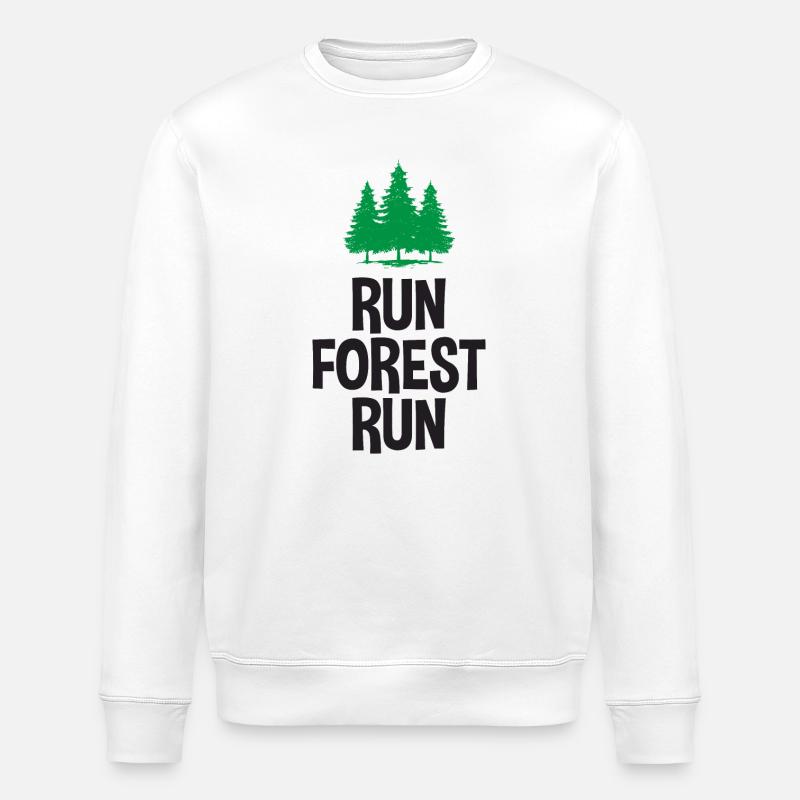 Run Forest Run - Sweat bio ROLLER Stanley/Stella Unisexe - blanc