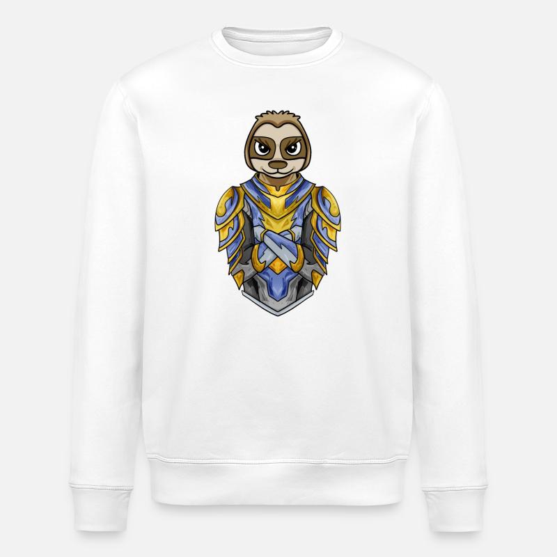 Knight Sloth cool - Sweat bio ROLLER Stanley/Stella Unisexe - blanc