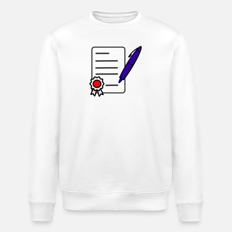 Unterzeichnen Sie einen Vertrag - Stanley/Stella Unisex Bio-Sweatshirt ROLLER - Weiß