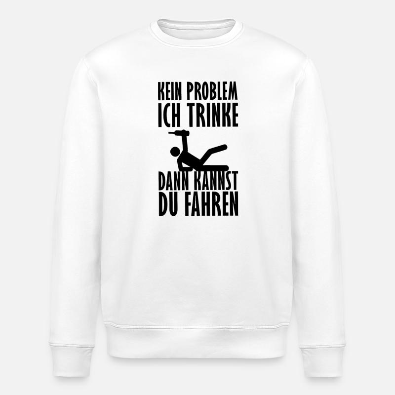 Generous drinker - Stanley/Stella ROLLER Unisex Organic Sweatshirt - white