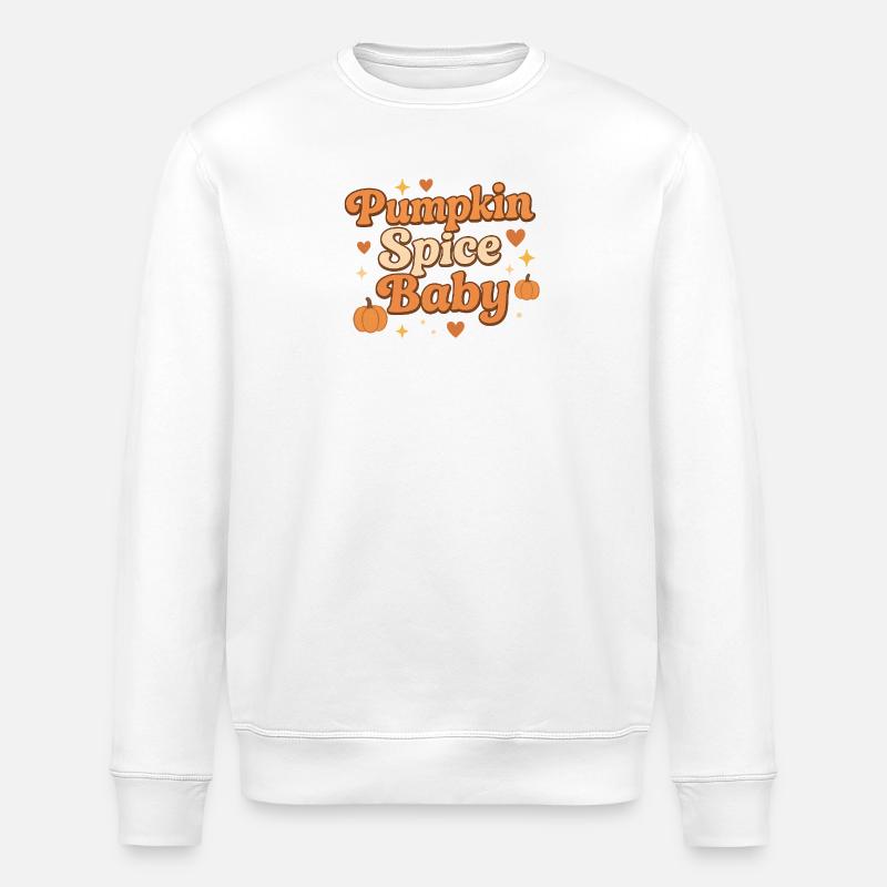 pumpkin spice baby / herbst design - Stanley/Stella Unisex Bio-Sweatshirt ROLLER - Weiß