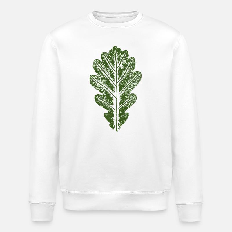 Feuille de chêne / Feuilles Design - Sweat bio ROLLER Stanley/Stella Unisexe - blanc