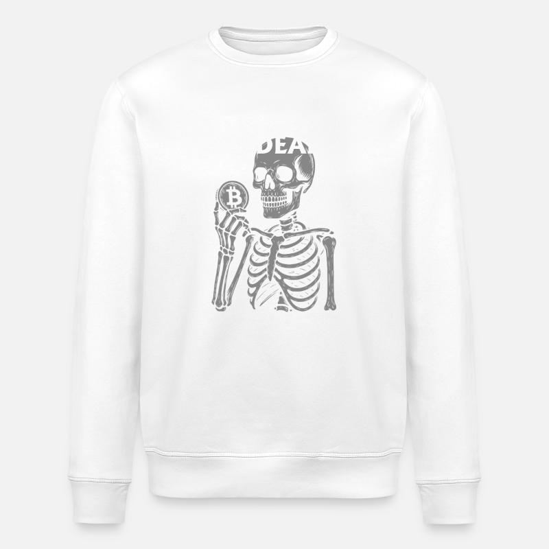 Bitcoin ist ein totes Skelett - Stanley/Stella Unisex Bio-Sweatshirt ROLLER - Weiß