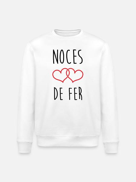 Eiserne Hochzeit: 41 Jahre Ehe - Stanley/Stella Unisex Bio-Sweatshirt ROLLER - Weiß