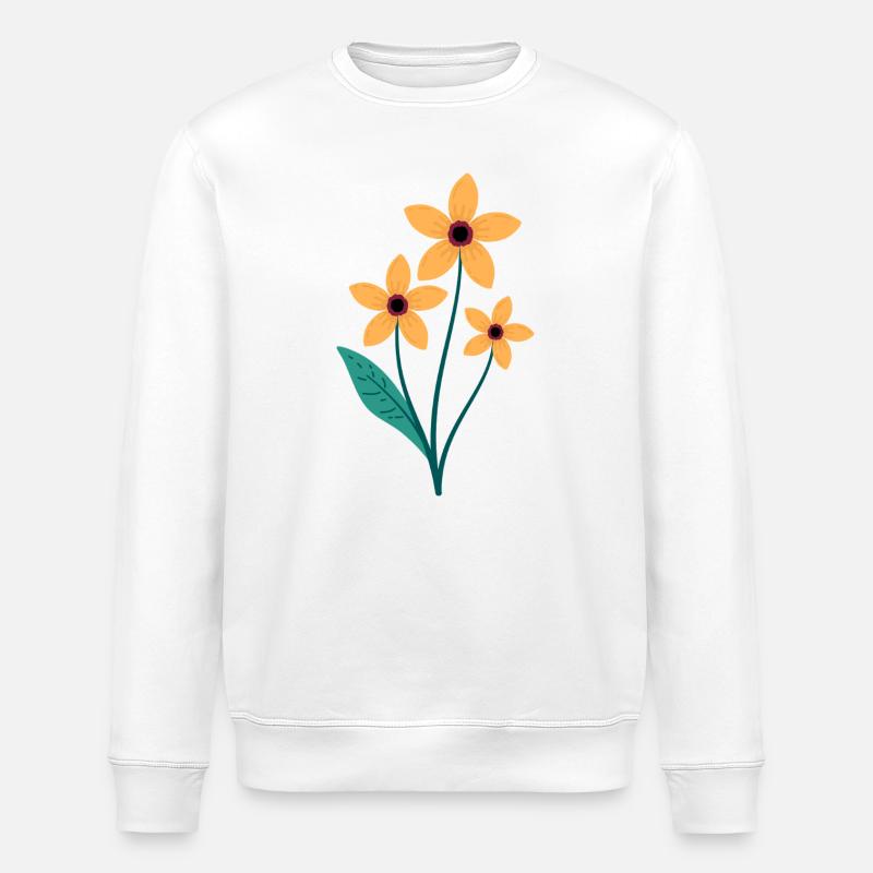 Blume - Stanley/Stella Unisex Bio-Sweatshirt ROLLER - Weiß