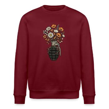 Blumen Granate Peace - Stanley/Stella Unisex Bio-Sweatshirt ROLLER - Weiß - Vorne - Nik (191cm)