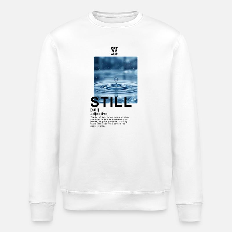 Still Water - Stanley/Stella ROLLER Unisex Organic Sweatshirt - white