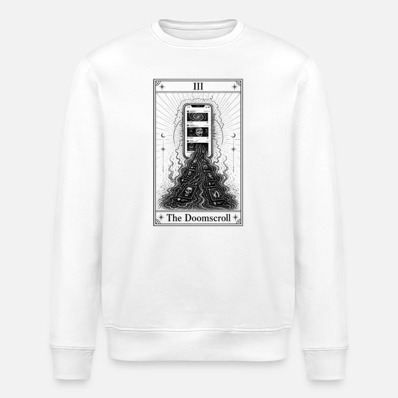 Endless Scrolling | Tarot Card | Doomscrolling - Stanley/Stella ROLLER Unisex Organic Sweatshirt - white