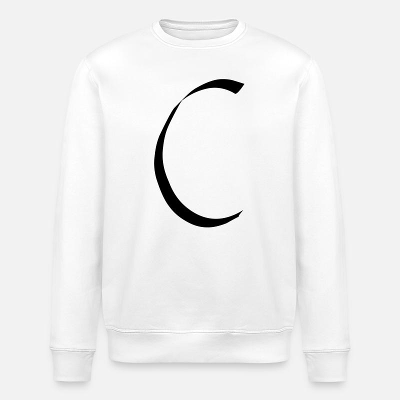 Buchstabe C - Stanley/Stella Unisex Bio-Sweatshirt ROLLER - Weiß