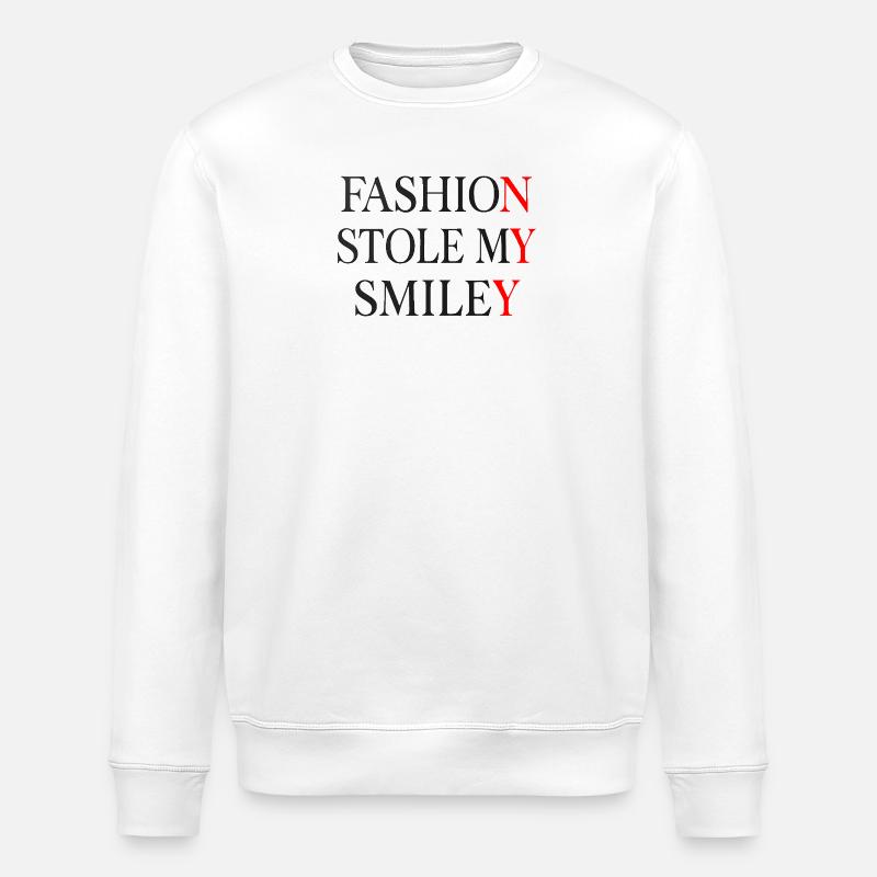 Die Mode hat meinen Smiley gestohlen - Stanley/Stella Unisex Bio-Sweatshirt ROLLER - Weiß