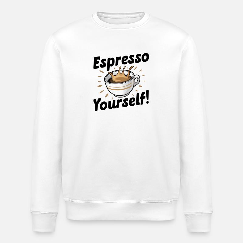 Espresso selber machen! - Stanley/Stella Unisex Bio-Sweatshirt ROLLER - Weiß