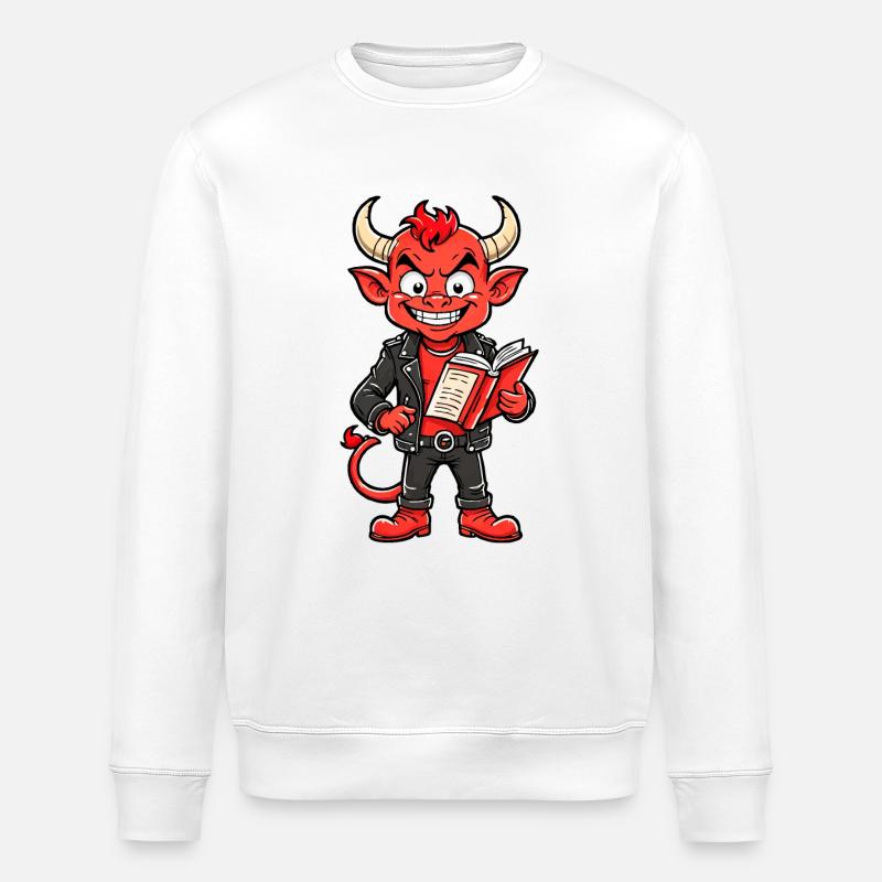 Red Devil - Stanley/Stella ROLLER Unisex Organic Sweatshirt - white