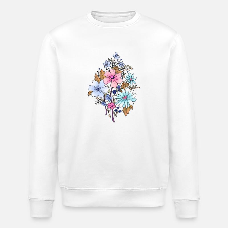 Blumen - Stanley/Stella Unisex Bio-Sweatshirt ROLLER - Weiß