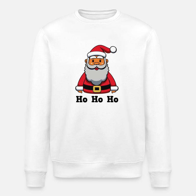 Weihnachtsmann_HoHoHo - Stanley/Stella Unisex Bio-Sweatshirt ROLLER - Weiß
