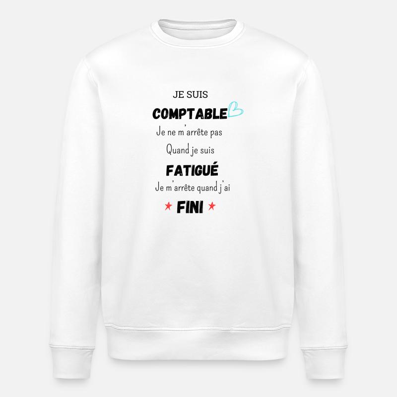 Humour Comptable - Sweat bio ROLLER Stanley/Stella Unisexe - blanc