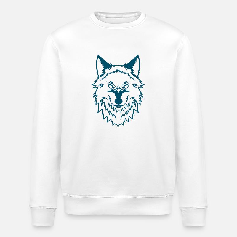 Loup 1 - Sweat bio ROLLER Stanley/Stella Unisexe - blanc