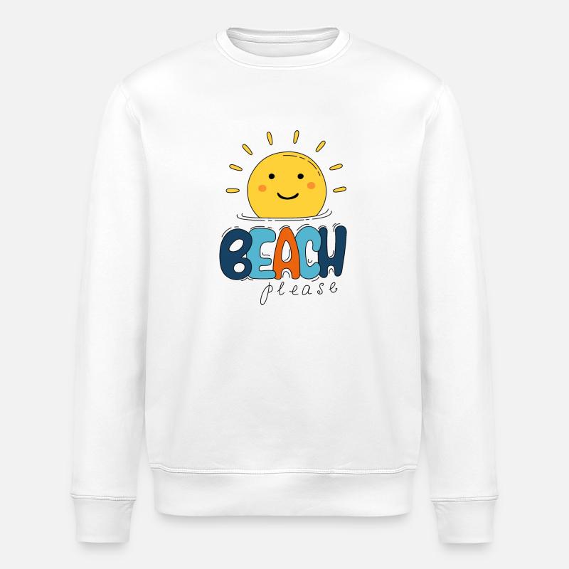 Soleil et plage - Sweat bio ROLLER Stanley/Stella Unisexe - blanc