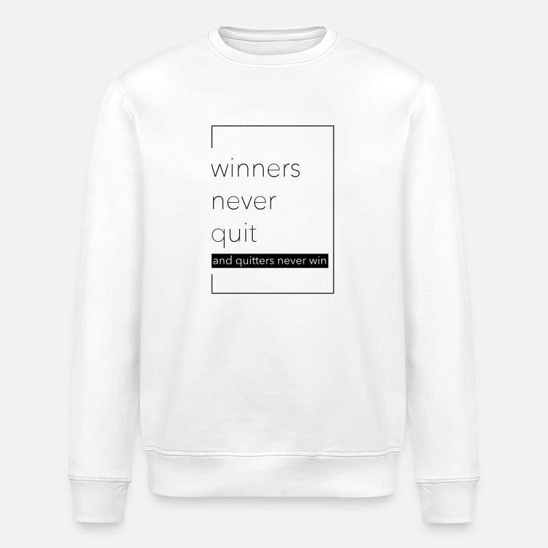 winner never quit - Stanley/Stella Unisex Bio-Sweatshirt ROLLER - Weiß