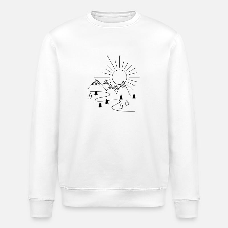 Berge - Stanley/Stella Unisex Bio-Sweatshirt ROLLER - Weiß