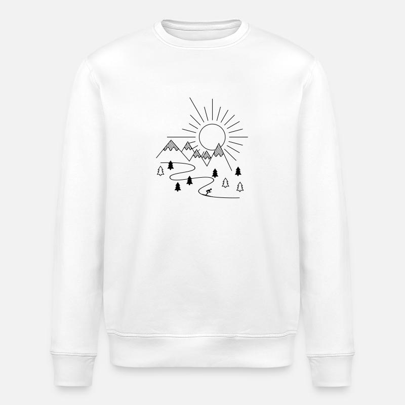 ski - Stanley/Stella ROLLER Unisex Organic Sweatshirt - white