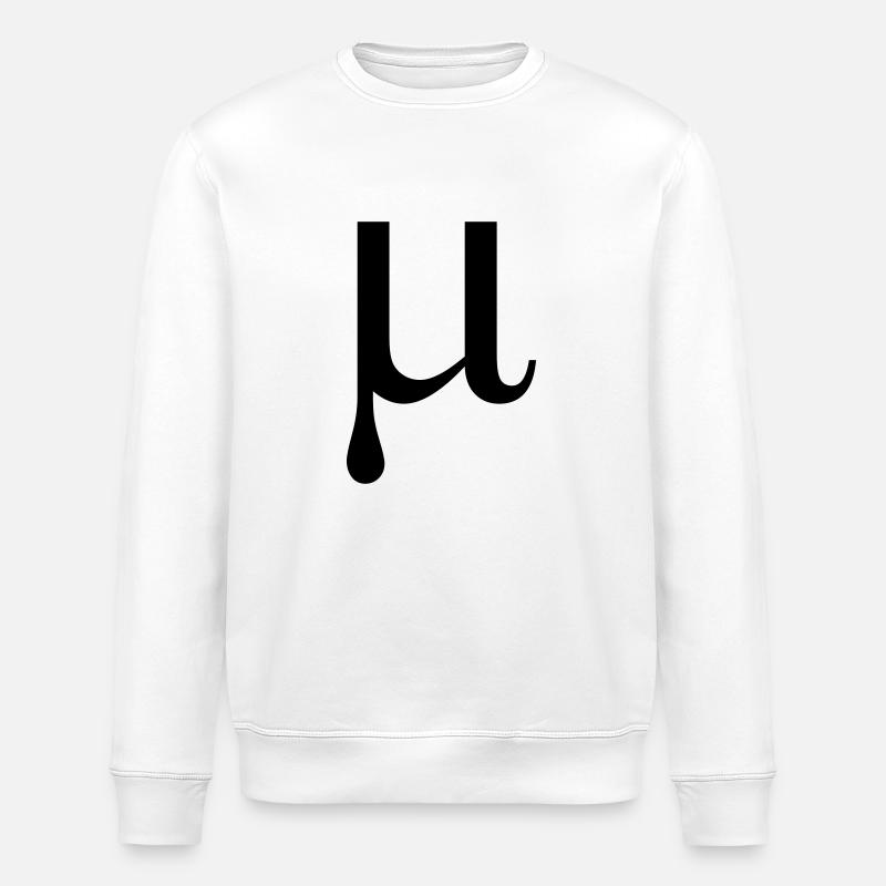 Lettre de l'alphabet grec Mu - Sweat bio ROLLER Stanley/Stella Unisexe - blanc