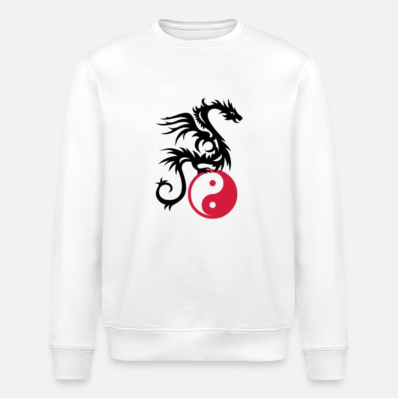 Drachen DRAKO | Yin & Yang - Stanley/Stella Unisex Bio-Sweatshirt ROLLER - Weiß